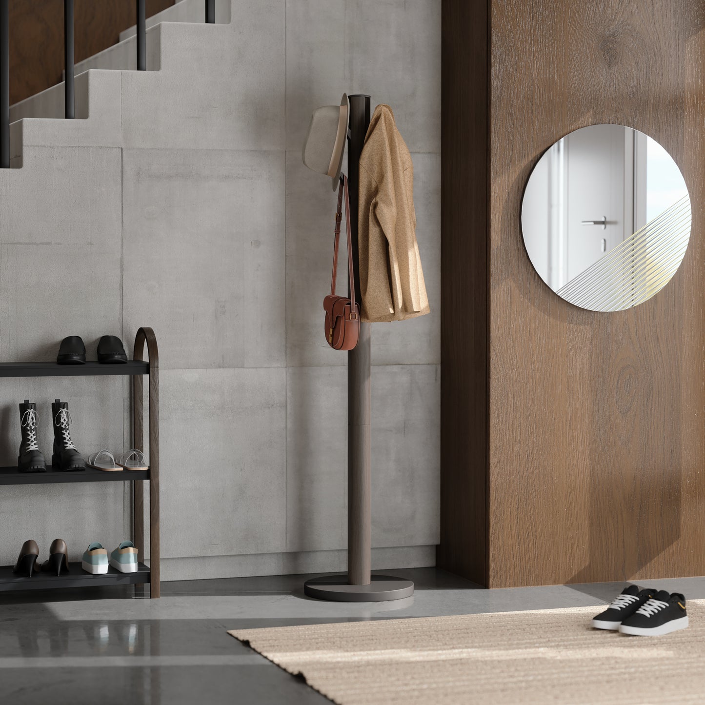 Umbra Flapper Coat Rack | Grey Great for Small Spaces