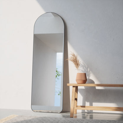 Umbra Hubba Arched 20x62" Mirror | Titanium Edge