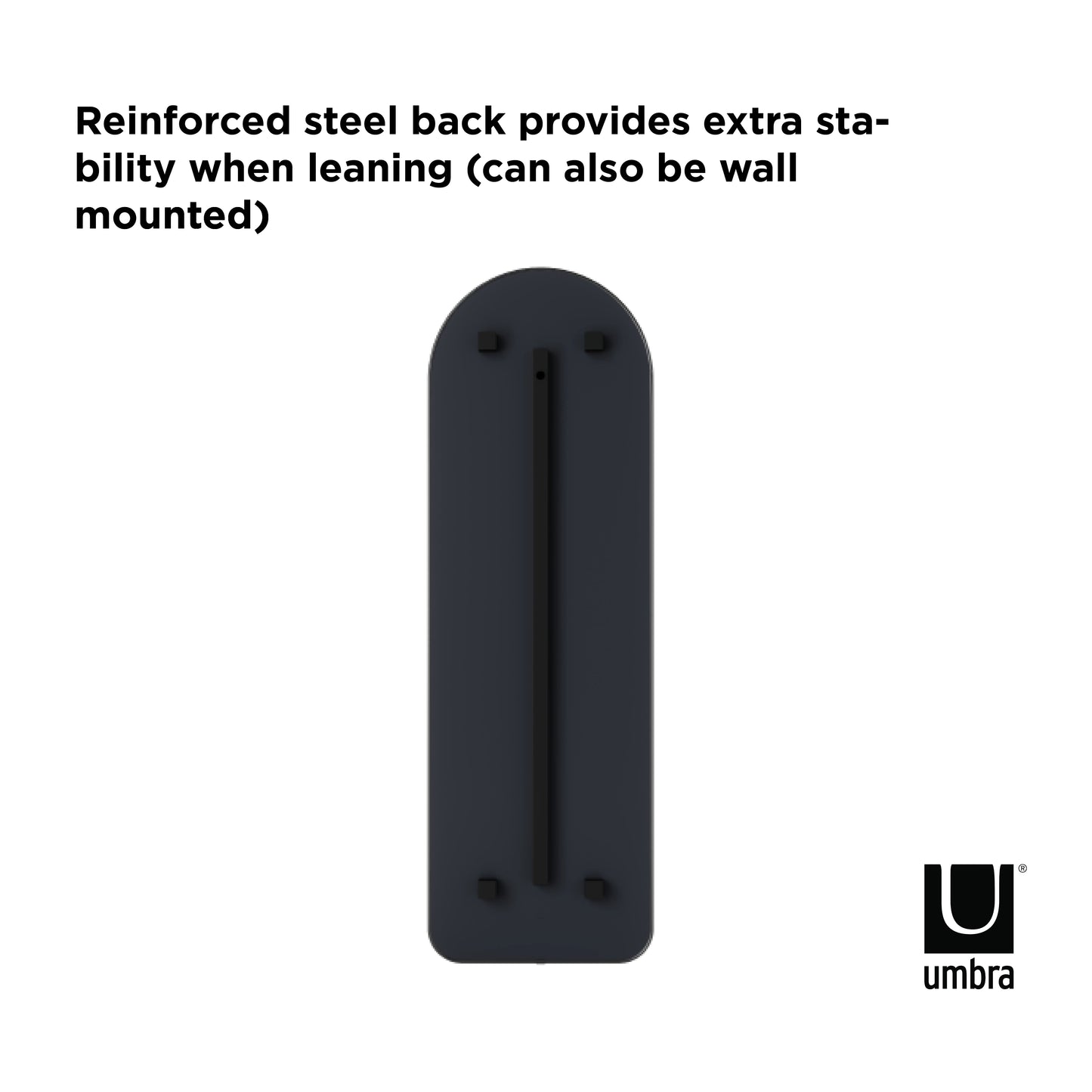 Umbra Hubba Arched 20x62" Mirror | Titanium Edge