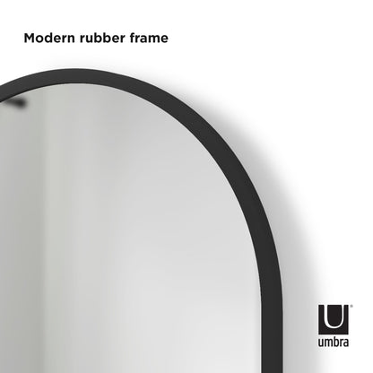 Umbra Hub Arched Mirror | Black Rubber Edge