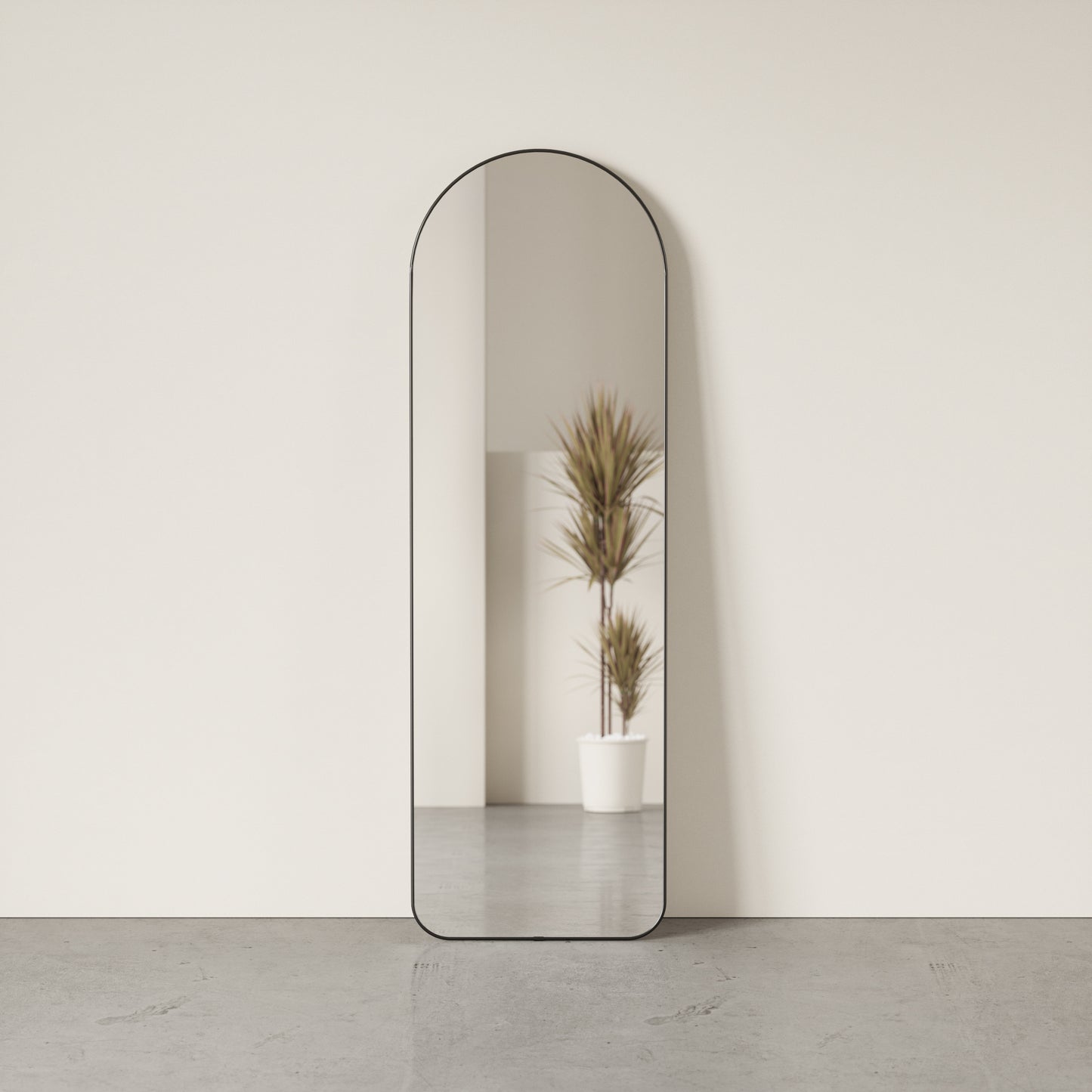 Umbra Hubba Arched 20x62" Mirror | Titanium Edge