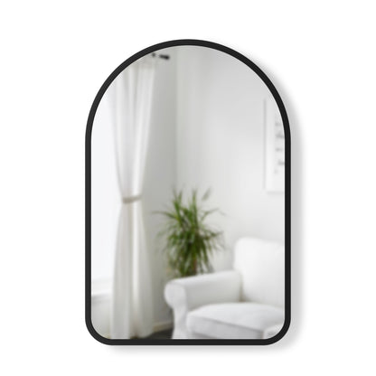 Umbra Hub Arched Mirror | Black Rubber Edge