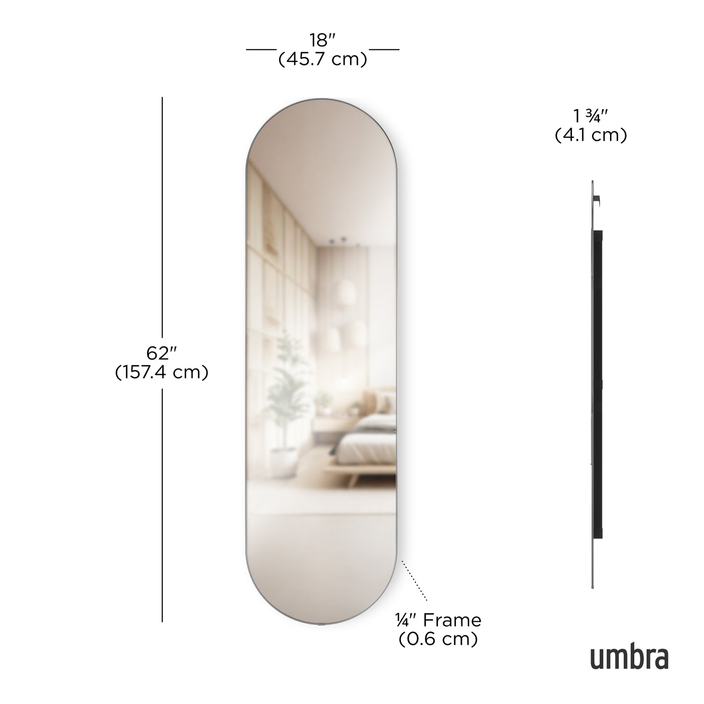 Umbra Hubba Pill 62x18 Mirror