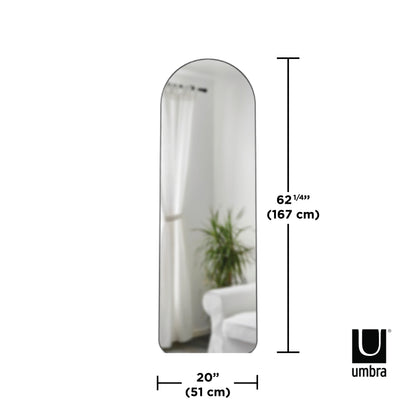 Umbra Hubba Arched 20x62" Mirror | Titanium Edge