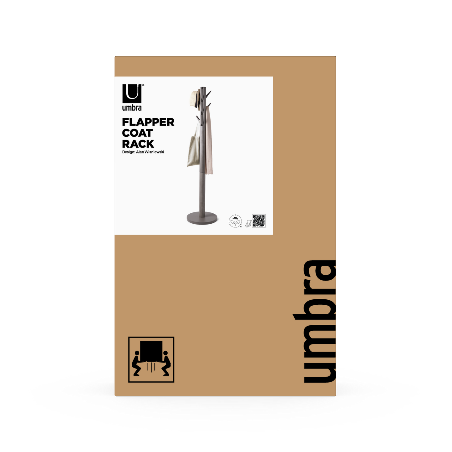 Umbra Flapper Coat Rack | Grey Great for Small Spaces