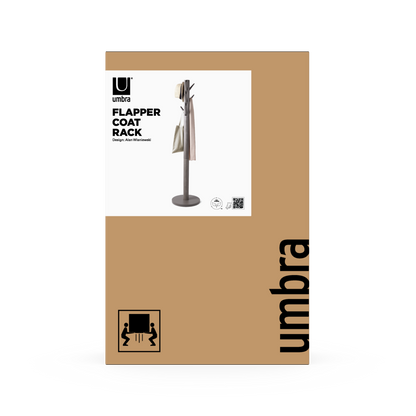 Umbra Flapper Coat Rack | Grey Great for Small Spaces
