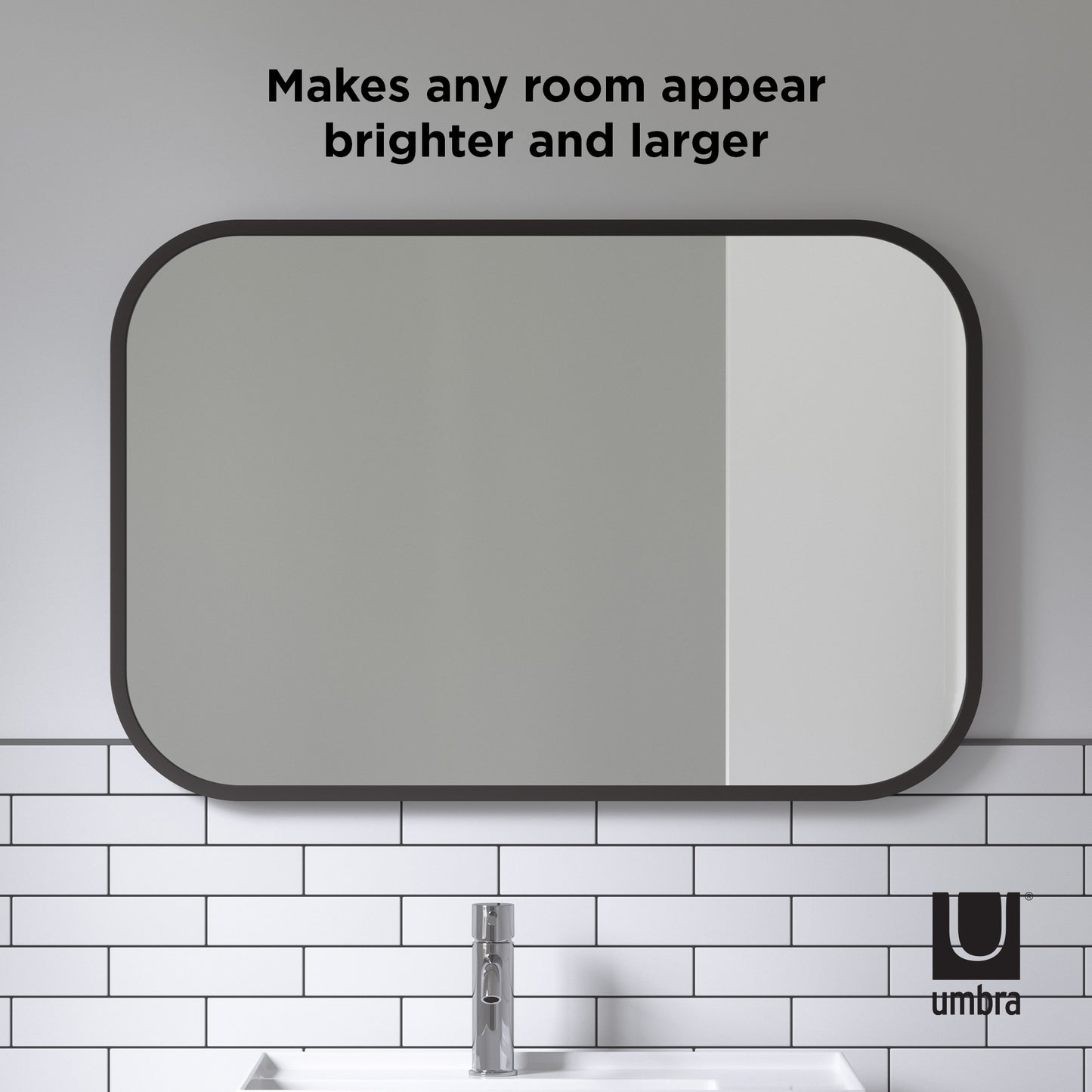 Umbra Hub Rectangular Mirror 24 x 36" (61 x 91 cm)
