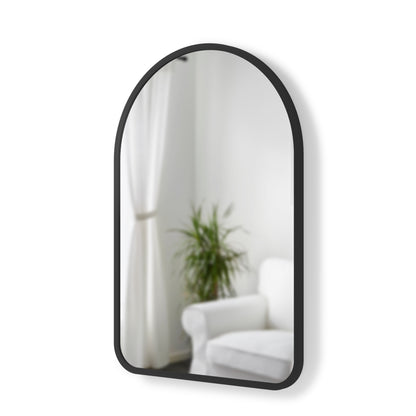 Umbra Hub Arched Mirror | Black Rubber Edge