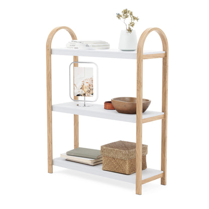 Umbra Bellwood Three Tier Shelf | Natural and White Space-Saving