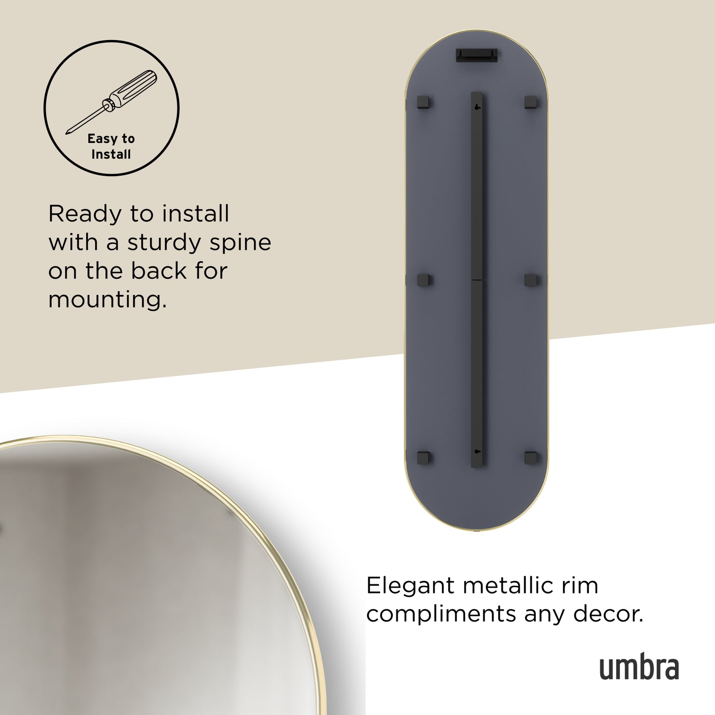 Umbra Hubba Pill 62x18 Mirror