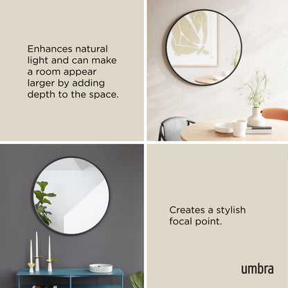 Umbra Hub Decorative  Round Wall Mirror