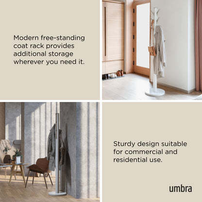 Umbra Flapper Coat Rack | White Wood Good for Small Spaces