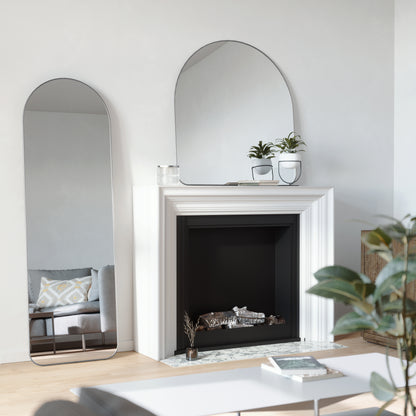 Umbra Hubba Arched 20x62" Mirror | Titanium Edge