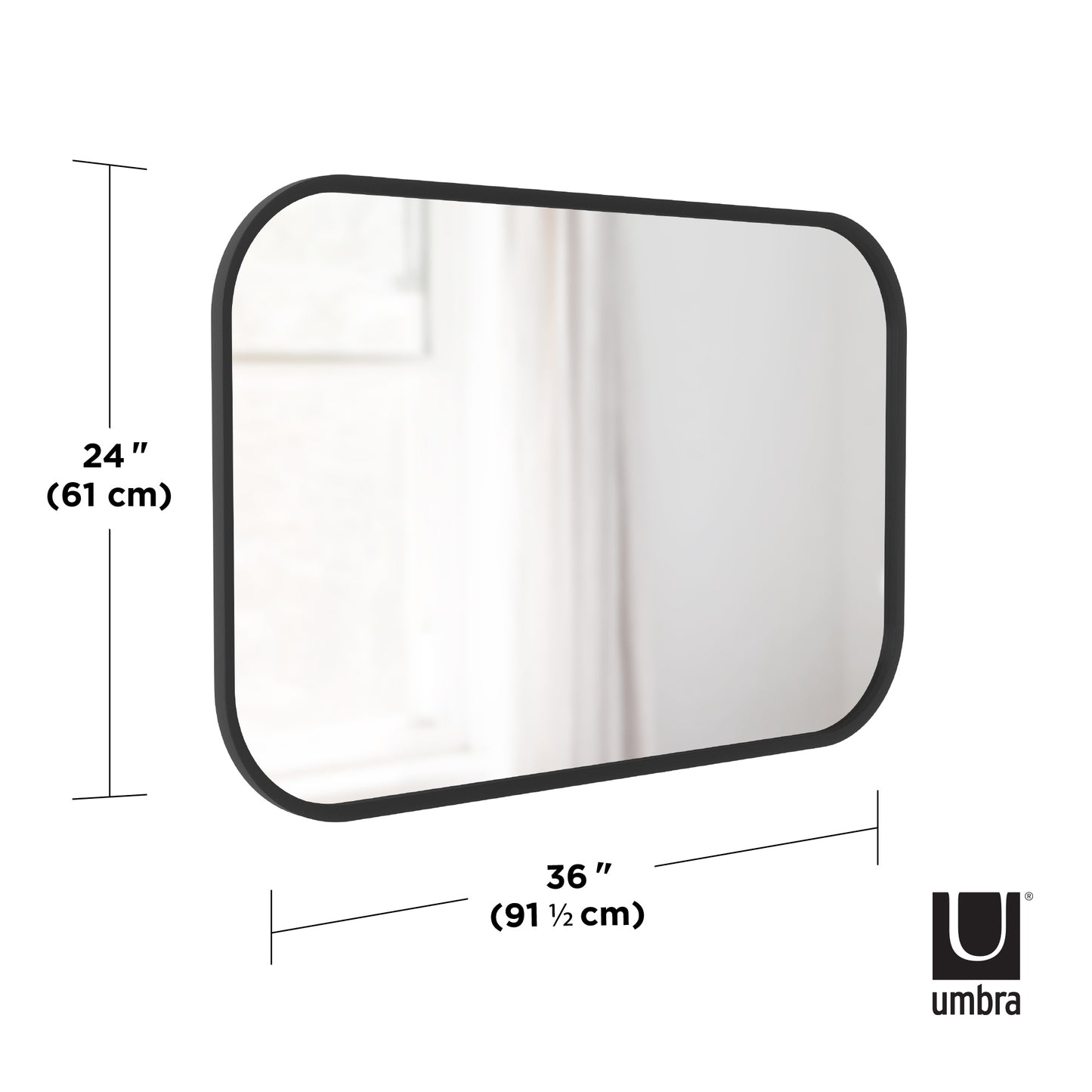 Umbra Hub Rectangular Mirror 24 x 36" (61 x 91 cm)