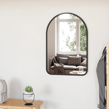 Umbra Hub Arched Mirror | Black Rubber Edge
