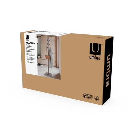 Umbra Flapper Coat Rack | Grey Great for Small Spaces