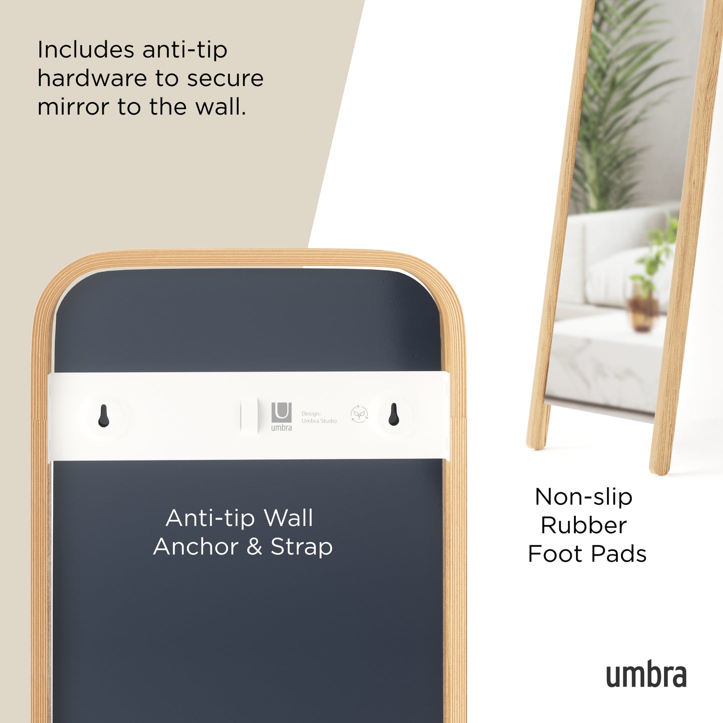 Umbra Bellwood Leaning Mirror