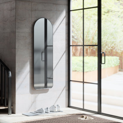 Umbra Hubba Arched 20x62" Mirror | Titanium Edge