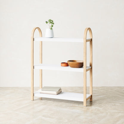 Umbra Bellwood Three Tier Shelf | Natural and White Space-Saving
