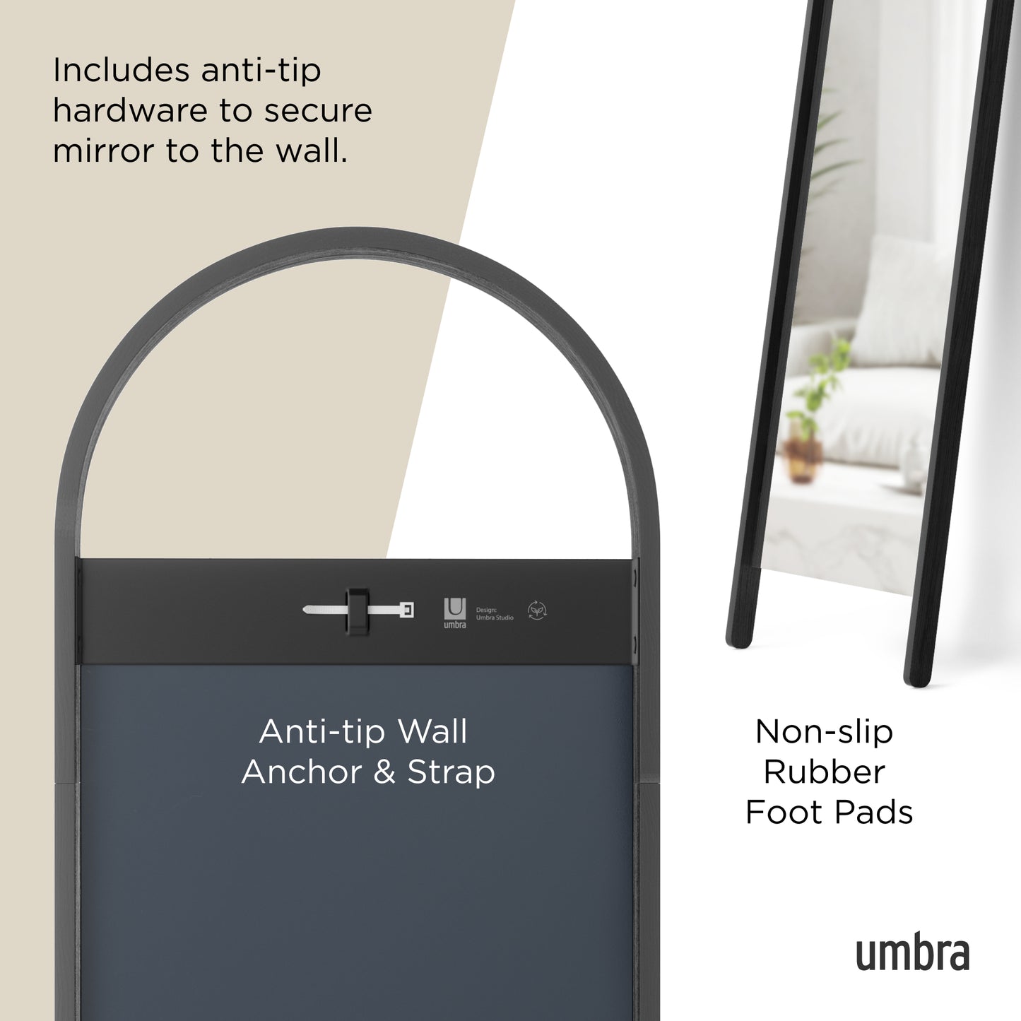 Umbra Bellwood Leaning Mirror