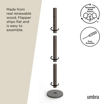 Umbra Flapper Coat Rack | Grey Great for Small Spaces