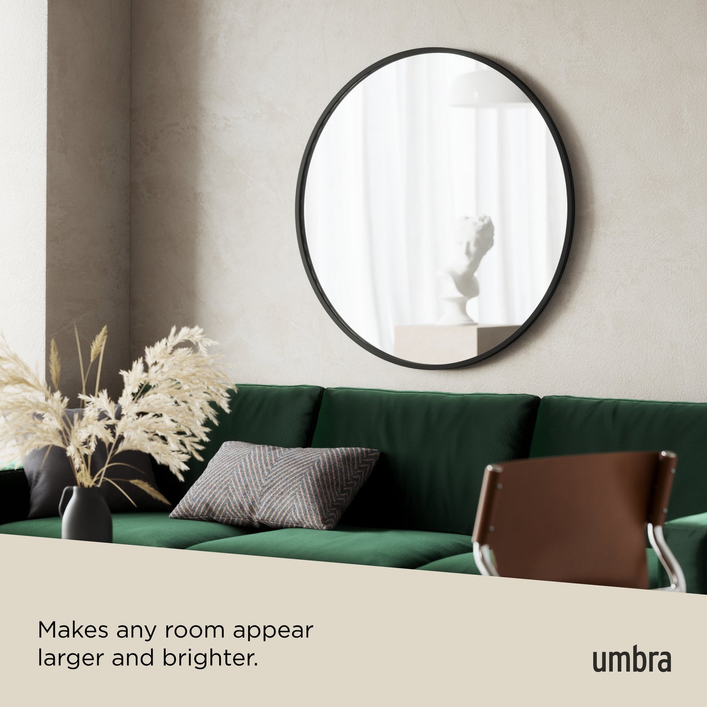 Umbra Hub Decorative  Round Wall Mirror