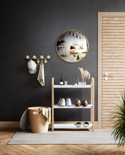 Umbra Bellwood Three Tier Shelf | Natural and White Space-Saving