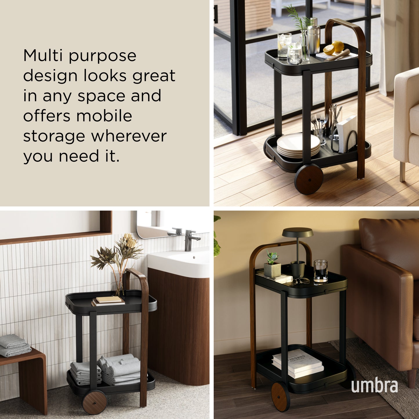 Umbra Bellwood Bar & Storage Cart