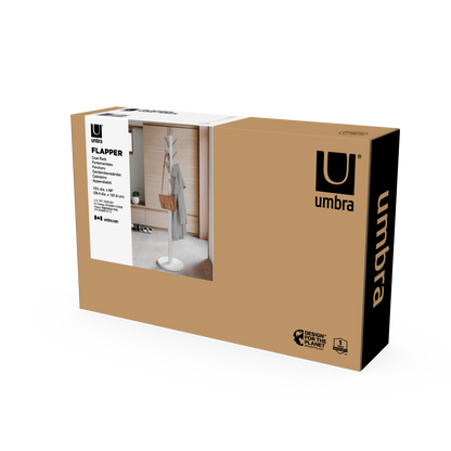 Umbra Flapper Coat Rack | White Wood Good for Small Spaces