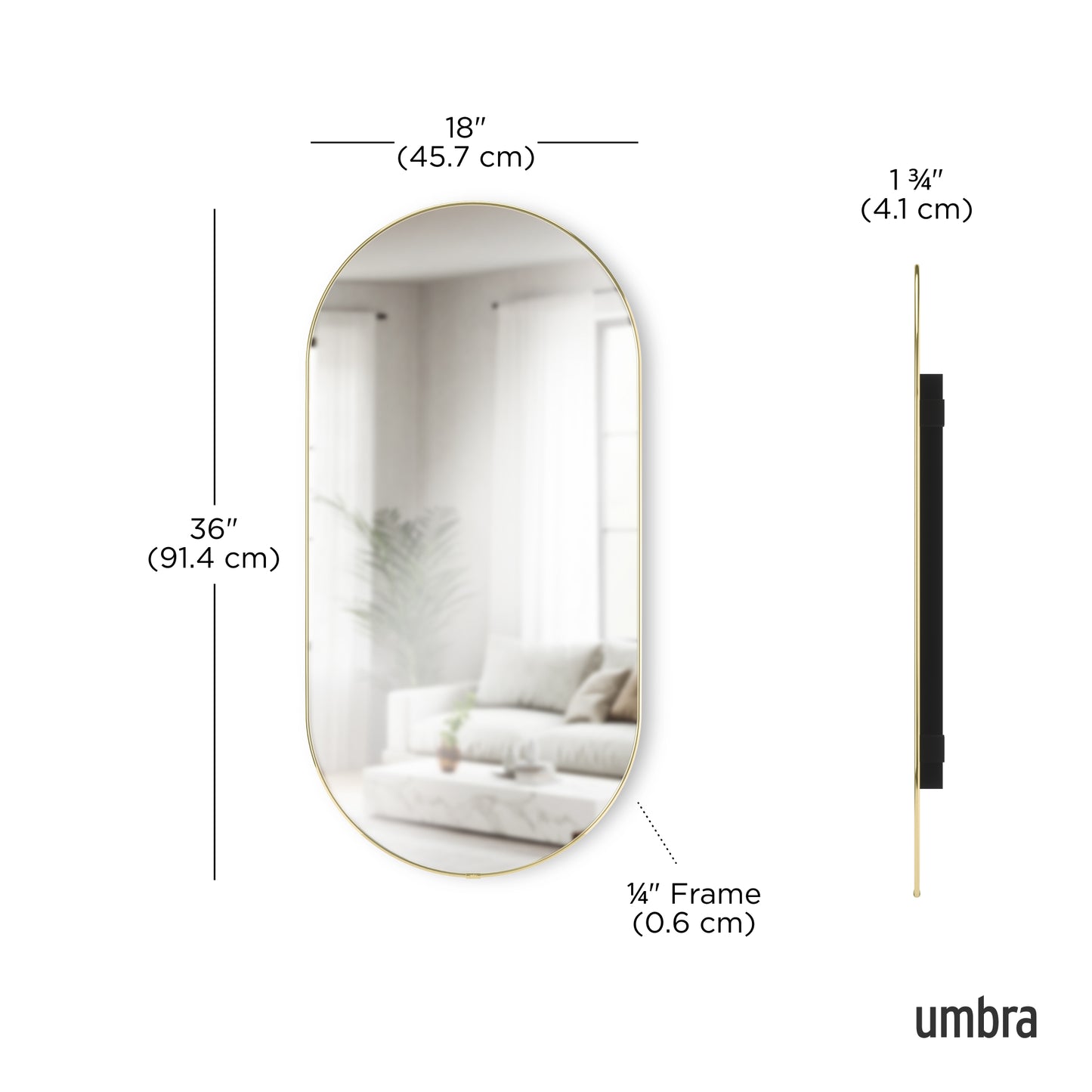 Umbra Hubba 36" Pill Mirror