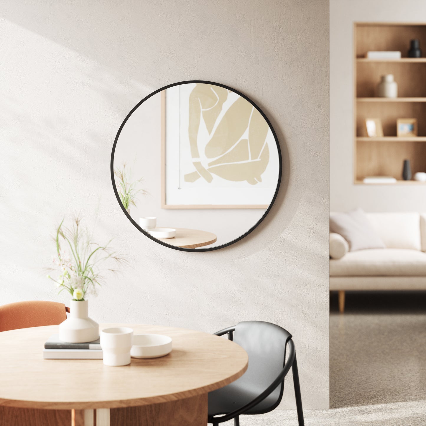 Umbra Hub Decorative  Round Wall Mirror