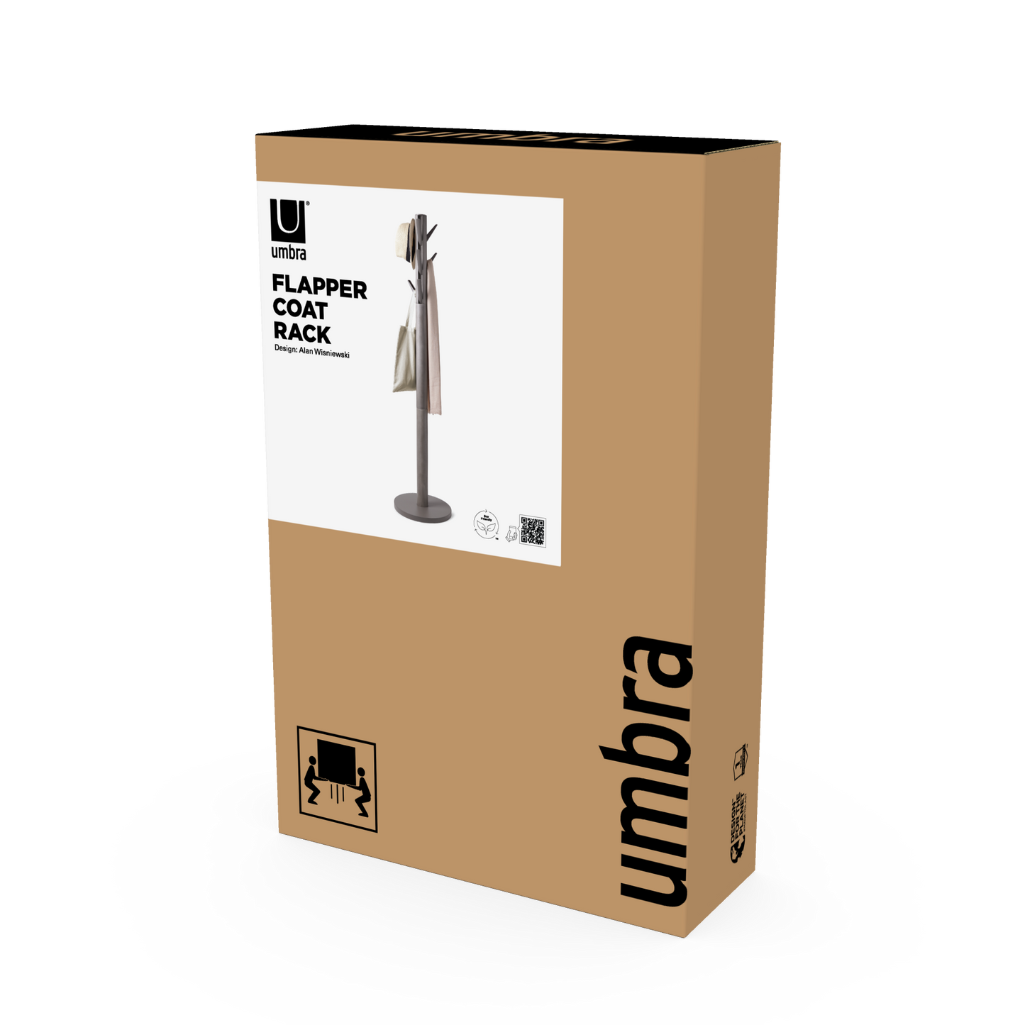 Umbra Flapper Coat Rack | Grey Great for Small Spaces