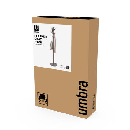 Umbra Flapper Coat Rack | Grey Great for Small Spaces