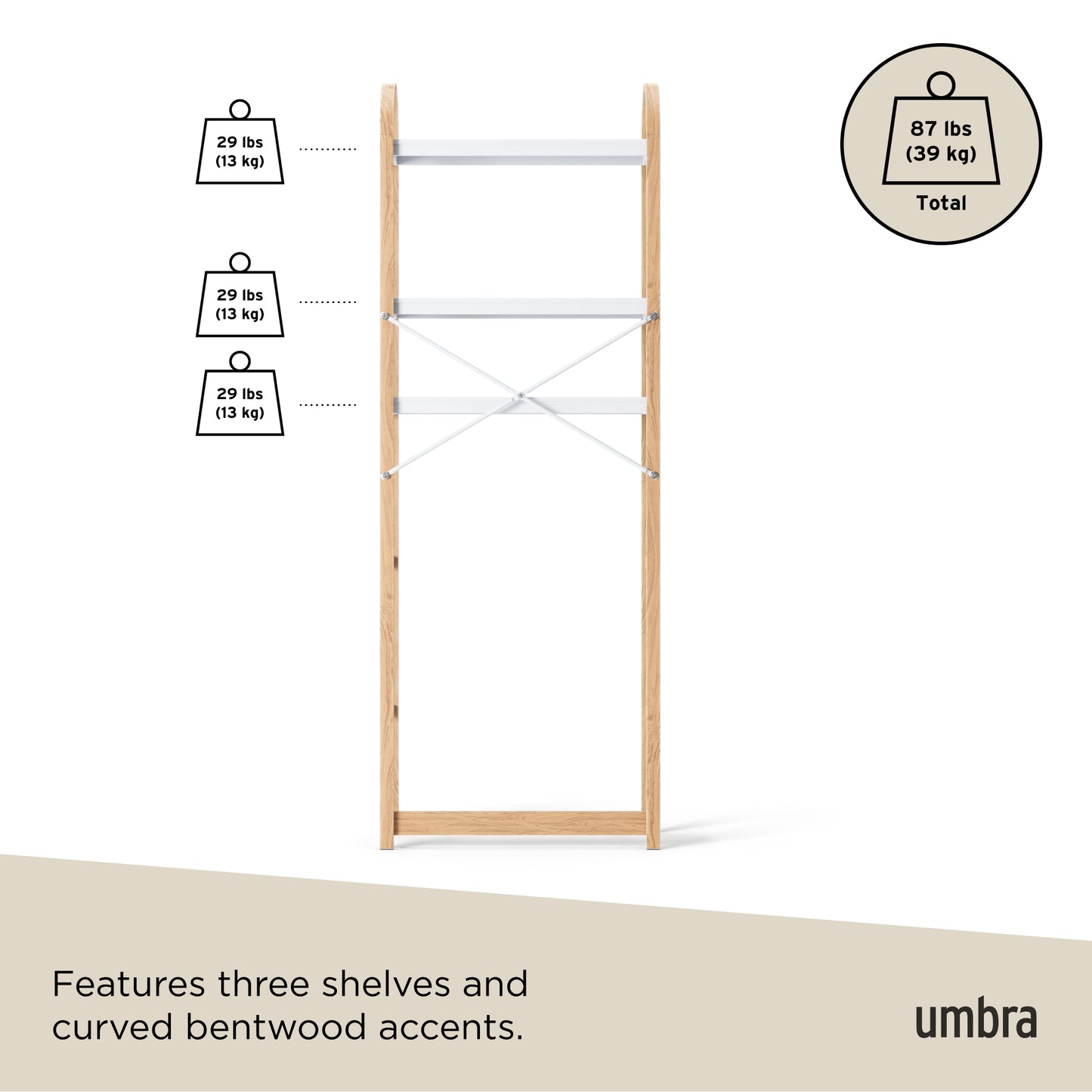 Umbra Bellwood Over the Toilet Shelf