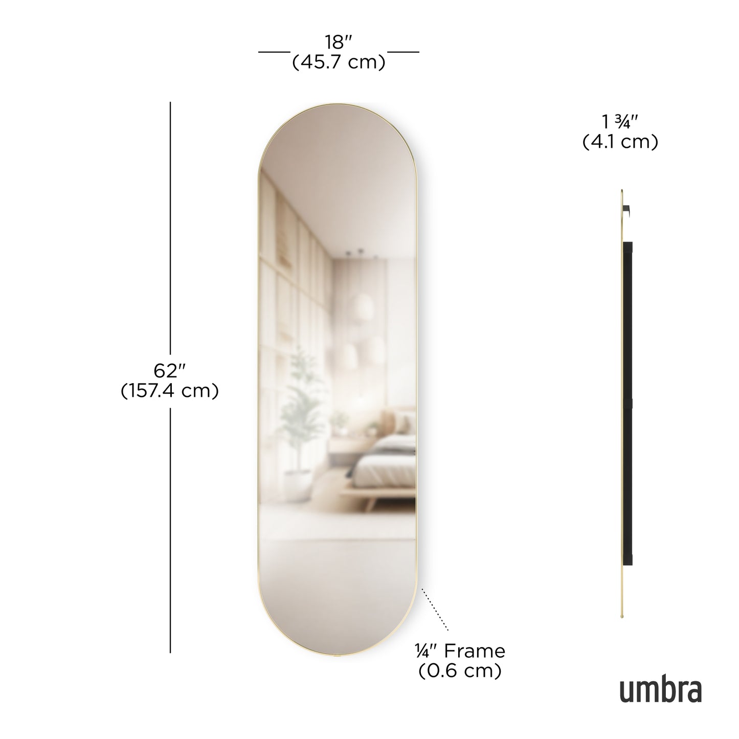 Umbra Hubba Pill 62x18 Mirror