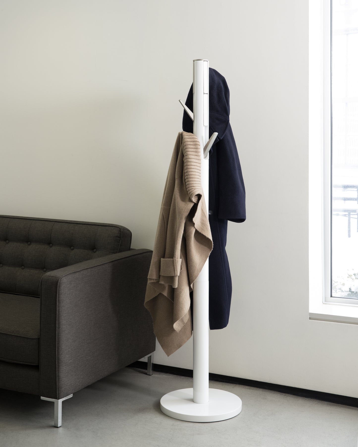 Umbra Flapper Coat Rack | White Wood Good for Small Spaces